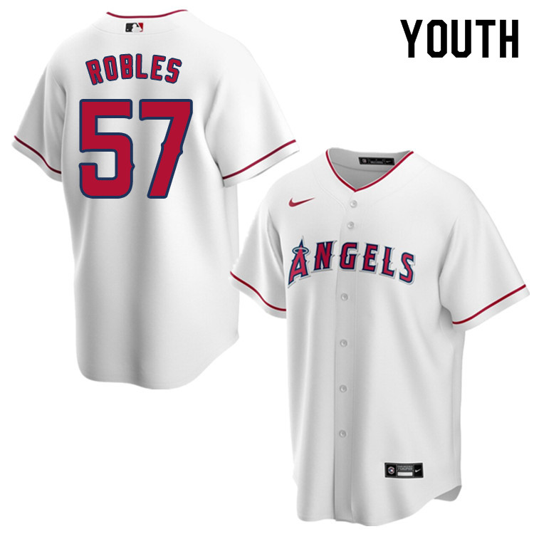 Nike Youth #57 Hansel Robles Los Angeles Angels Baseball Jerseys Sale-White